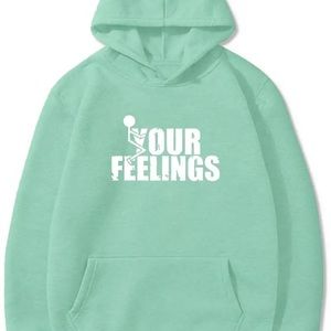 {NEW} "YOUR FEELINGS" Men's Graphic Hooded Sweatshirt  Small